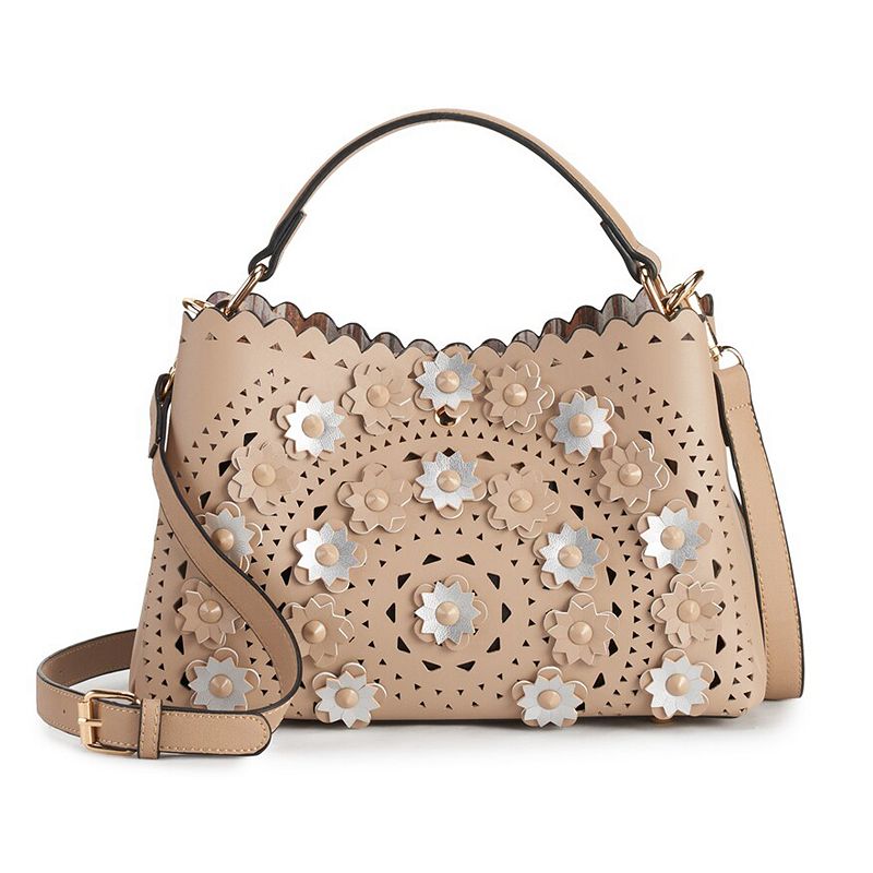 Mellow World Piper 3D Flower Crossbody Bag, Brown