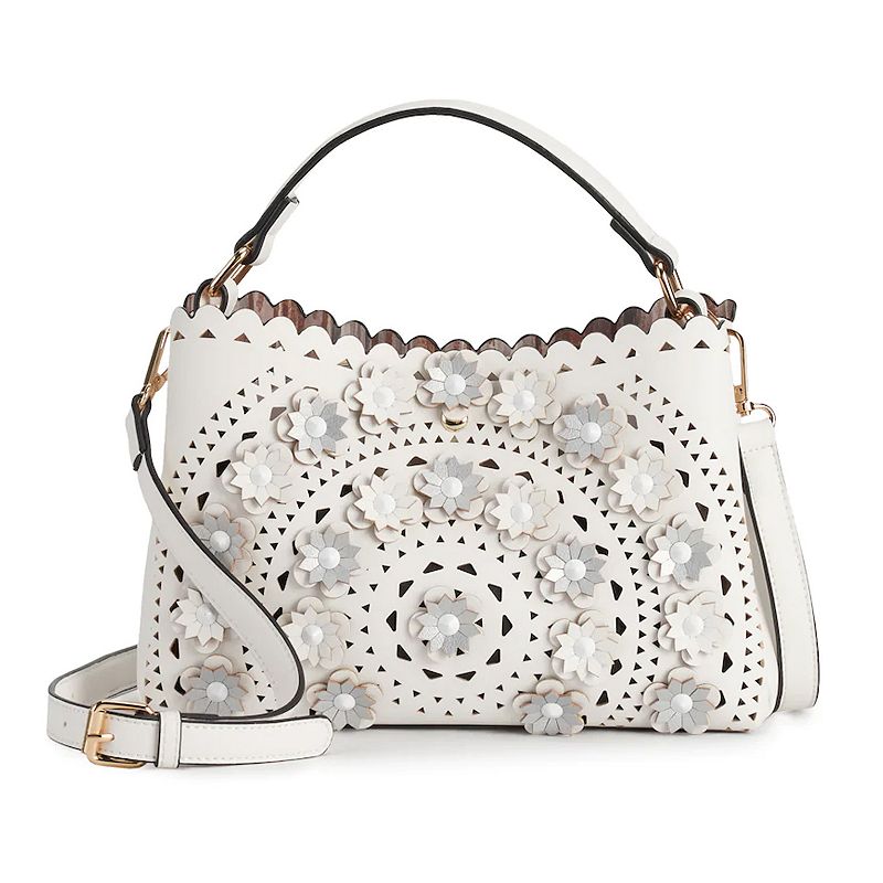 Mellow World Piper 3D Flower Crossbody Bag, White