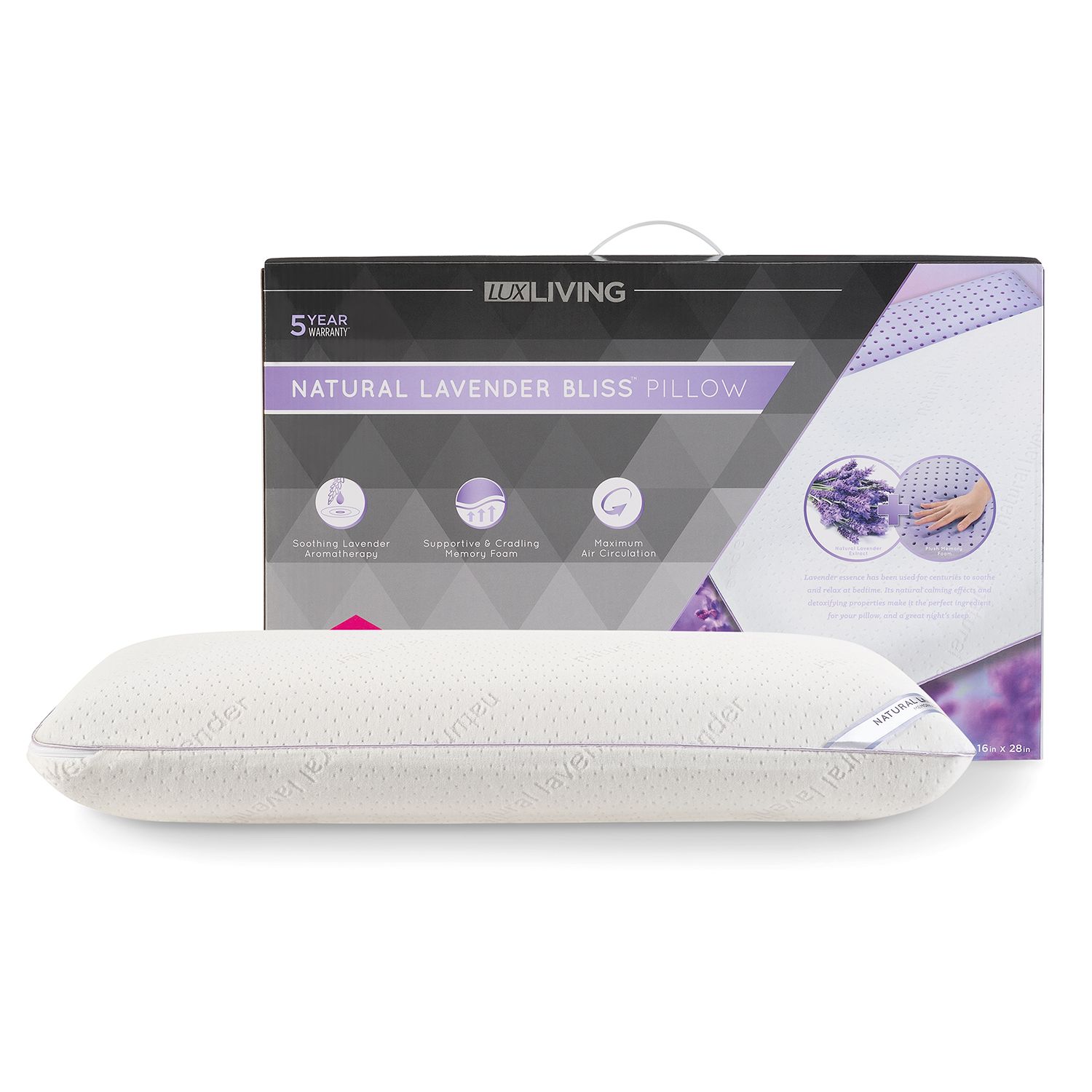 lavender scented memory foam pillow