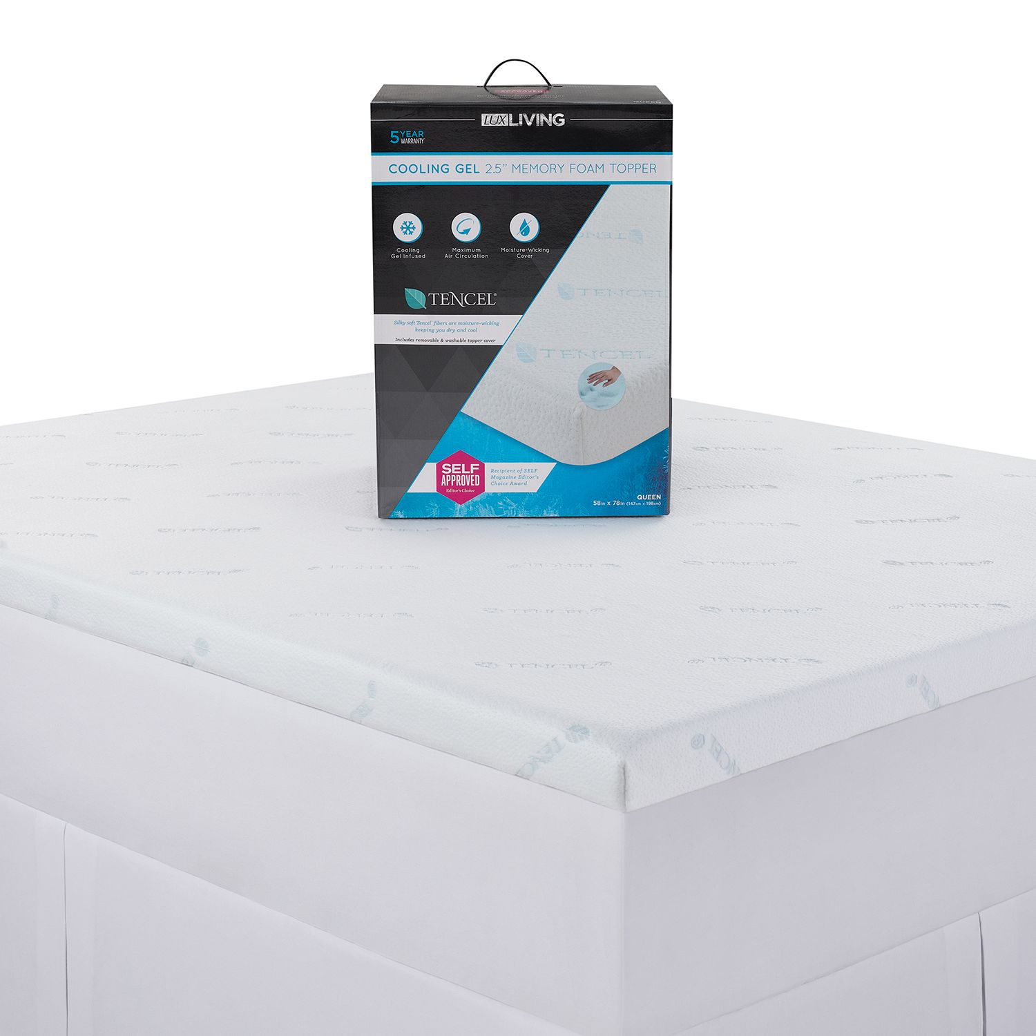 Lux Living Tencel Cooling Mattress Topper