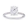 Stella Grace 2 ct. T.W. Oval Cut Lab-Created Moissanite & 1/10 ct. T.W. Diamond Engagement Ring