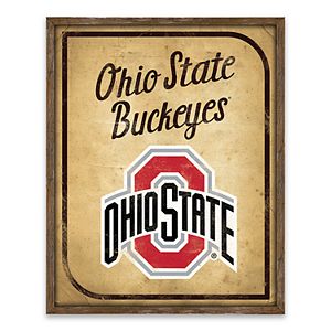 Ohio State Buckeyes Grunge Canvas Wall Art