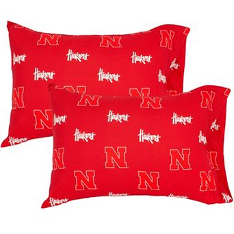 NCAA Nebraska Cornhuskers Set of 2 King Pillowcases