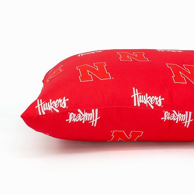 NCAA Nebraska Cornhuskers Set of 2 King Pillowcases