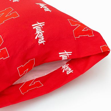 NCAA Nebraska Cornhuskers Set of 2 King Pillowcases