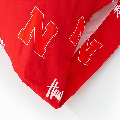 NCAA Nebraska Cornhuskers Set of 2 King Pillowcases