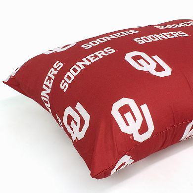 NCAA Oklahoma Sooners Set of 2 King Pillowcases