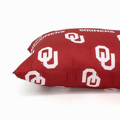 NCAA Oklahoma Sooners Set of 2 King Pillowcases