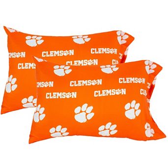 NCAA Clemson Tigers Set of 2 King Pillowcases