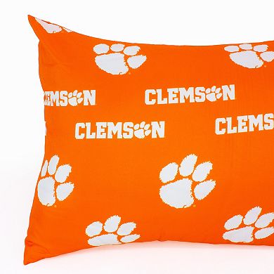 NCAA Clemson Tigers Set of 2 King Pillowcases