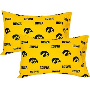 NCAA Iowa Hawkeyes Set of 2 King Pillowcases