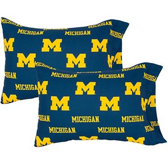 NCAA Michigan Wolverines Set of 2 King Pillowcases
