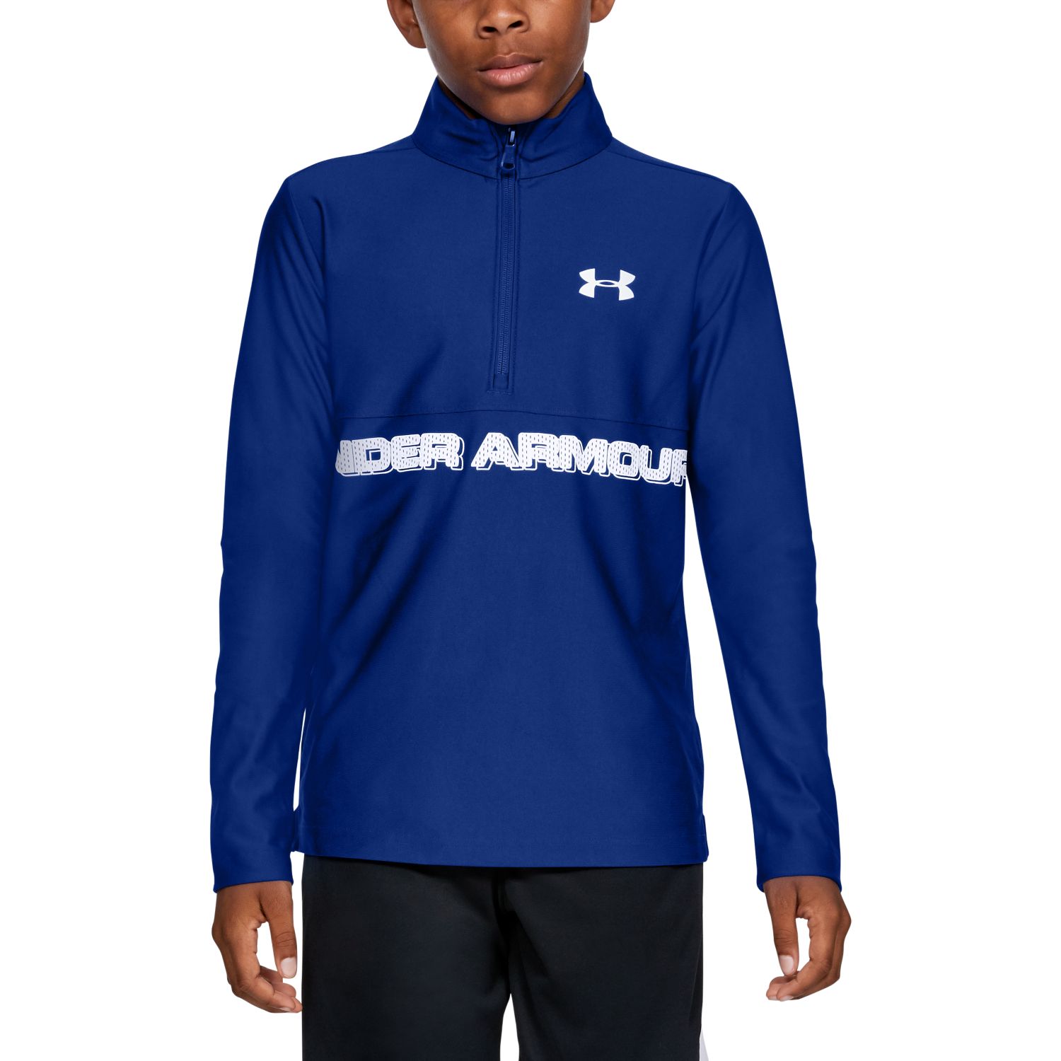boys under armour half zip