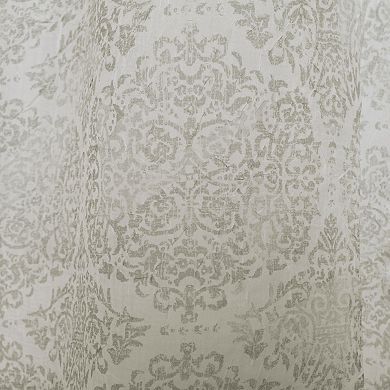 NATCO Madeline Geometric Print Sheer Rod Pocketed Window Curtain Panel