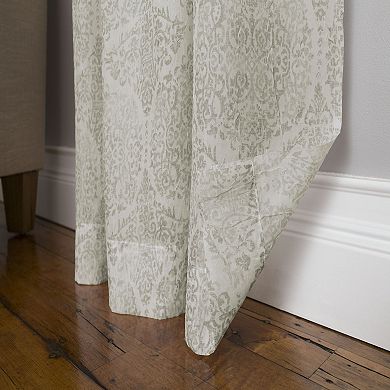 NATCO Madeline Geometric Print Sheer Rod Pocketed Window Curtain Panel