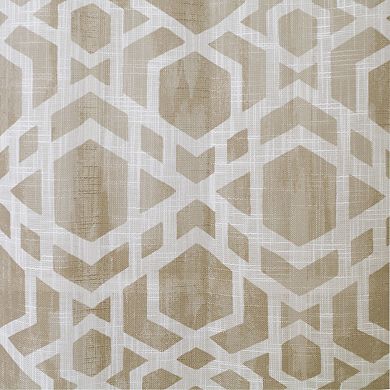 NATCO Devon Geometric Print Light Filtering Rod Pocketed Window Curtain Panel