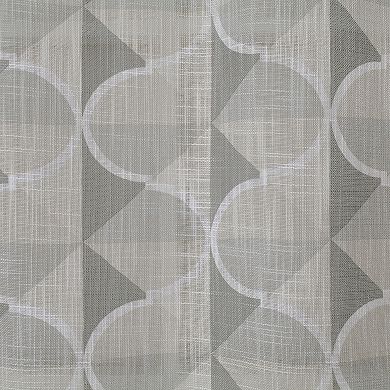 NATCO Petra Geometric Print Light Filtering Rod Pocketed Window Curtain Panel
