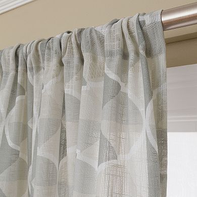 NATCO Petra Geometric Print Light Filtering Rod Pocketed Window Curtain Panel