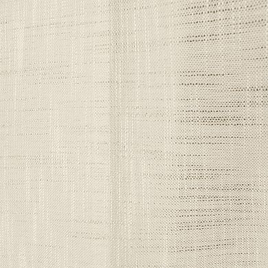 NATCO Channon Textured Semi Sheer Rod Pocketed Window Curtain Panel