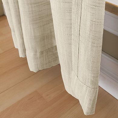 NATCO Channon Textured Semi Sheer Rod Pocketed Window Curtain Panel
