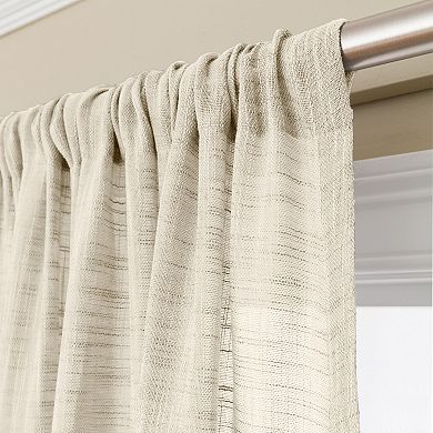 NATCO Channon Textured Semi Sheer Rod Pocketed Window Curtain Panel