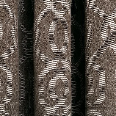 NATCO Morisot Geometric Print Light Filtering Grommeted 1 Window Curtain Panel