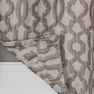NATCO Holland Geometric Print Light Filtering Grommeted Curtain Panel