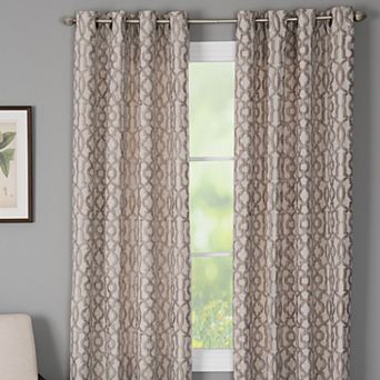 NATCO Holland Geometric Print Light Filtering Grommeted Curtain Panel