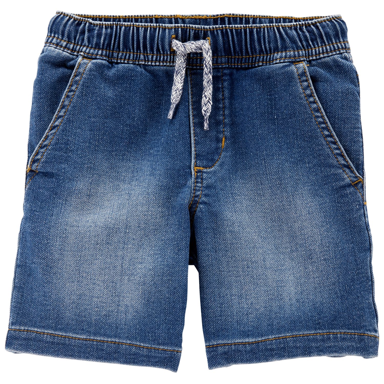 pull on denim shorts