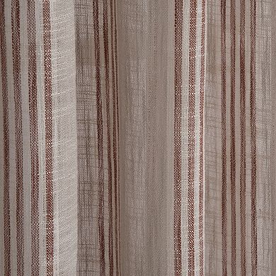 NATCO Bazile Verticle Stripped Light Filtering Grommeted Window Curtain Panel
