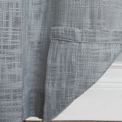 NATCO Morris Textured Semi Sheer Grommeted 1 Window Curtain Panel