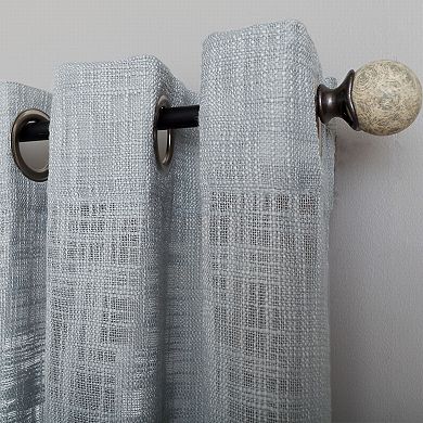 NATCO Morris Textured Semi Sheer Grommeted 1 Window Curtain Panel