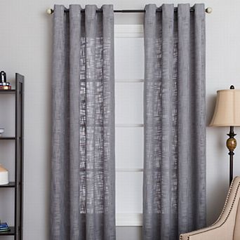 NATCO Morris Textured Semi Sheer Grommeted 1 Window Curtain Panel