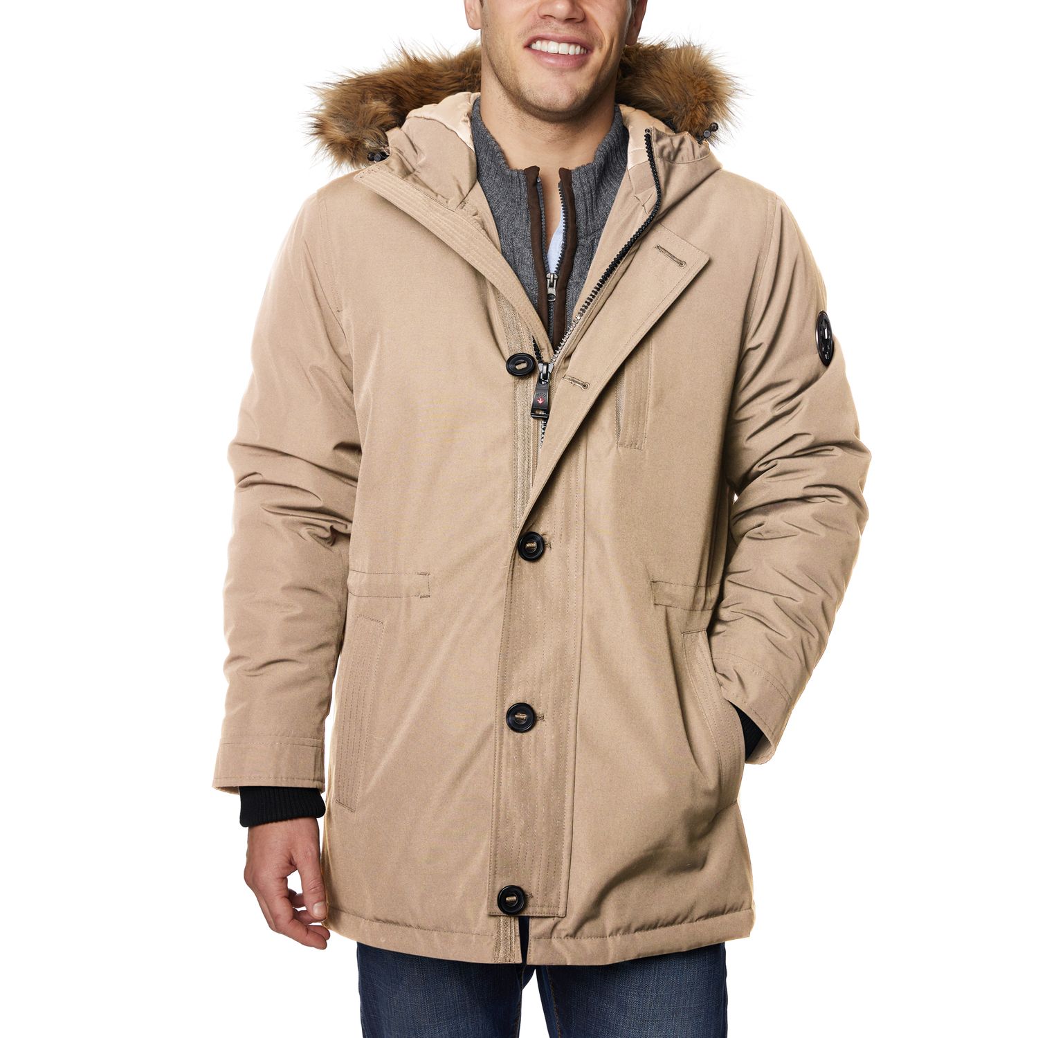 faux fur hoodie mens