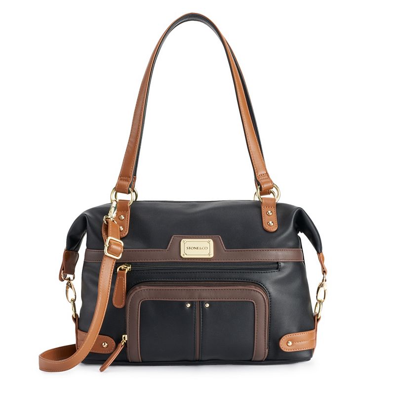 Stone & Co. Nappa Leather Satchel, Beige