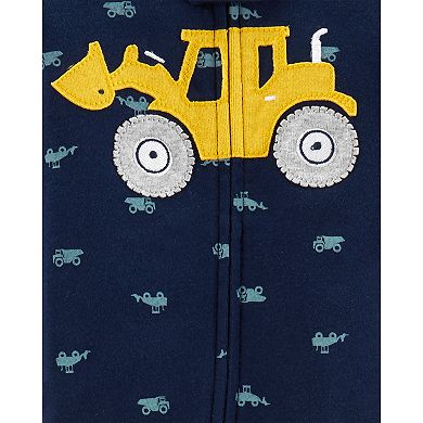 Baby Boy Carter's Construction Truck Footed Pajamas