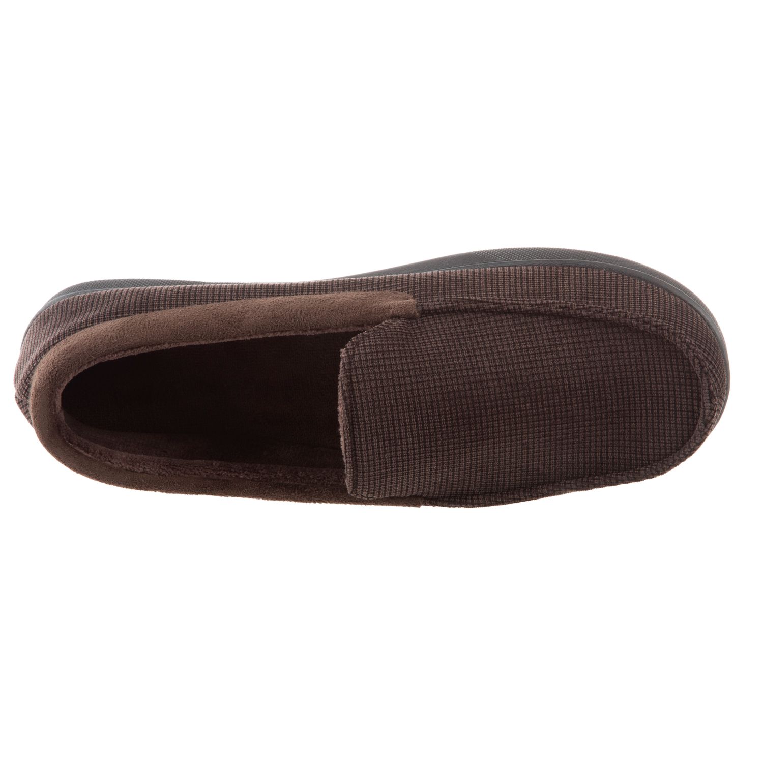 men's isotoner luke boxed corduroy moccasin slippers