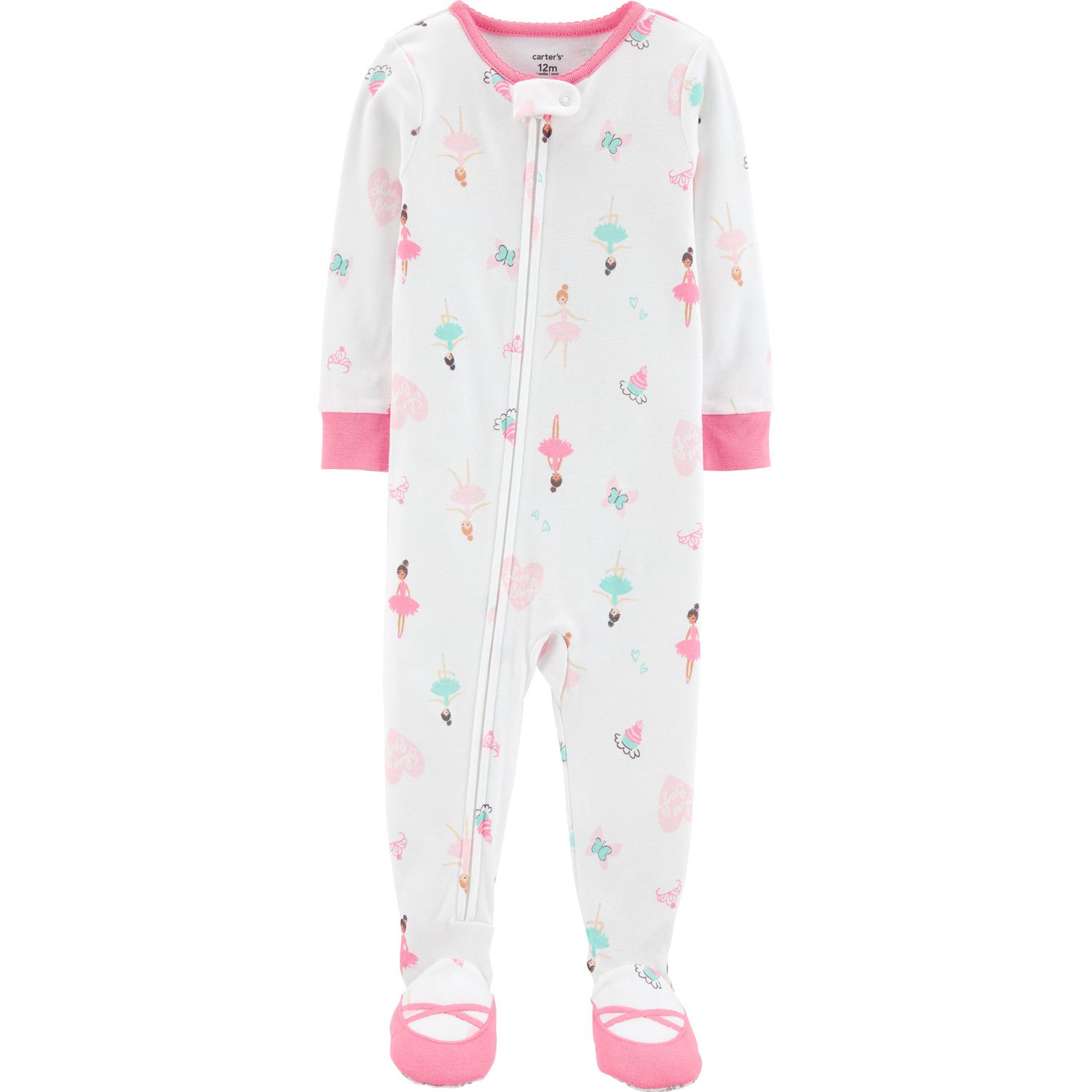 carter's big girl footed pajamas