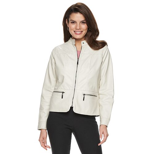 Women's Apt. 9® Faux-Leather Quilted Jacket