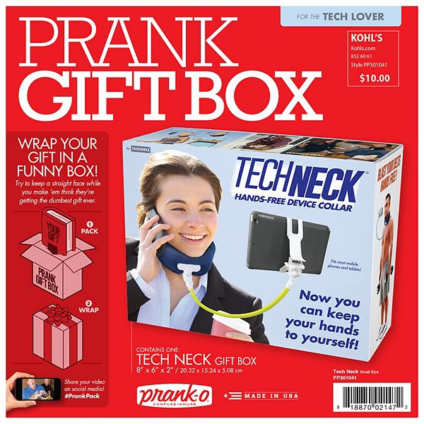 Prank Pack Genuine Fake Gift Box - Tech Neck - Funny Faux Product