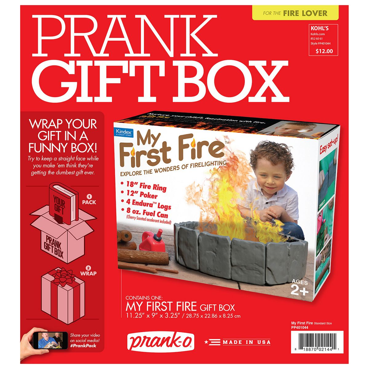 Prank Gift Box “Baby shield” “My First Fire Gag “Cargo Socks” Lot