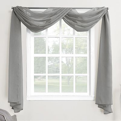 Sciarpa Tenda In Voile Trasparente No. 918 Emily, 59x216 Cm, Bianca, In Poliestere, Lavabile In Lavatrice, Per Finestre E Porte - 2