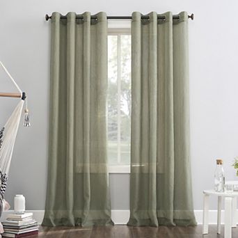 No. 918 Erica Crushed Sheer Voile Grommet Window Curtain