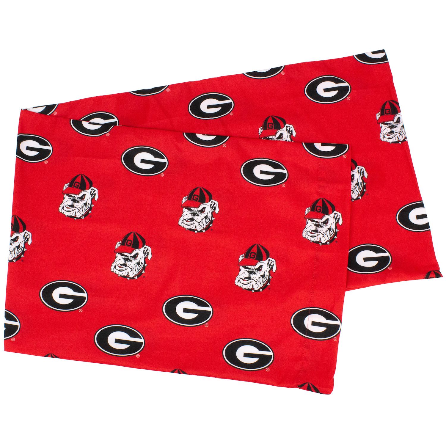 College Covers Georgia Bulldogs King Pillowcase Set – 2 Pack, 100% Cotton Sateen, 200 Thread Count, Team Color