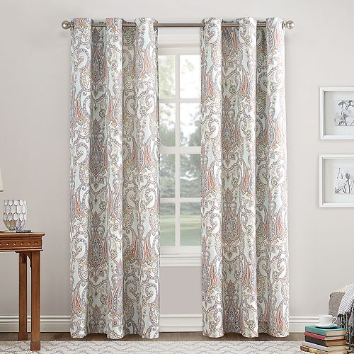 No 918 Liliana Paisley Damask Print Curtain Panel