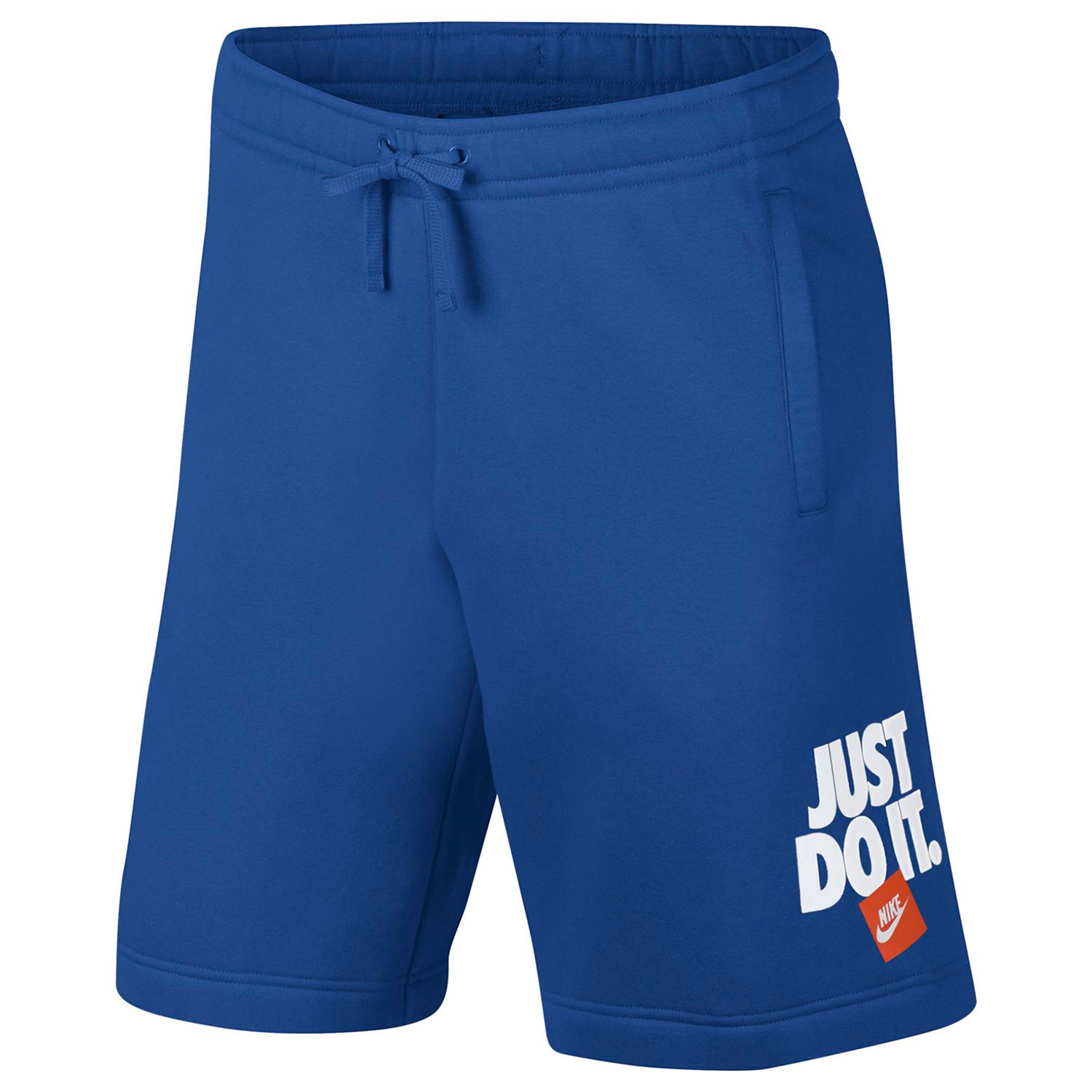 blue nike fleece shorts
