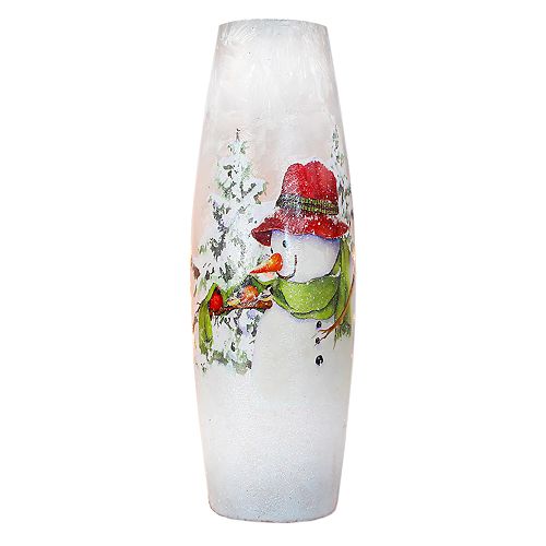 Stony Creek At Home Light Up Snowman Cardinal Vase Table Decor