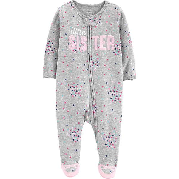 Carter's Just One You® Baby Girls' Little Sister Footed Pajama