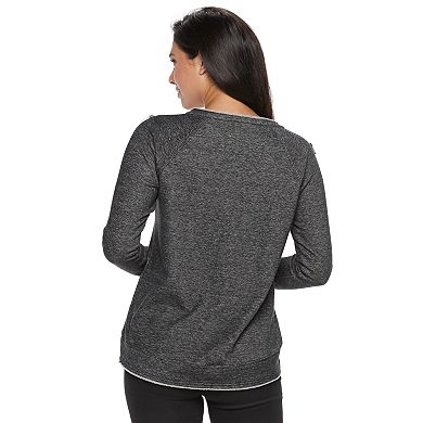 Women's Rock & Republic® Convertible-Zip Sweatshirt