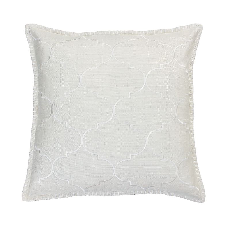 UPC 807882411920 product image for Thro by Marlo Lorenz Ava Trellis Whipstitch Embroidered Throw Pillow, Brown | upcitemdb.com